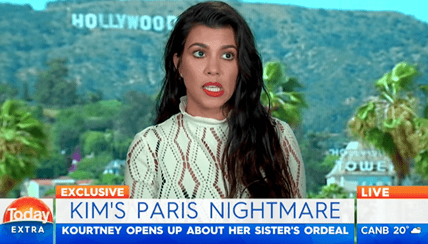 Kourtney Kardashian blames "bad connection" for awkward ...