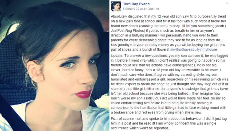 Furious Mother Shames Her Bully Son On Facebook Nova 100