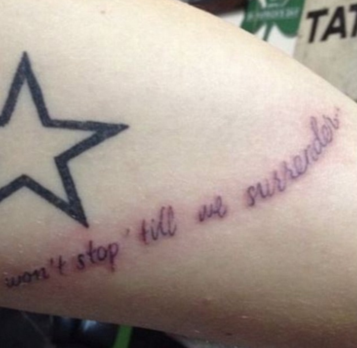 Harry Styles has misspelt The Temper Trap lyrics tattooed on his arm
